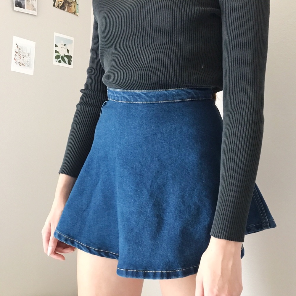 American Apparel Denim Circle Skirt Indigo Medium